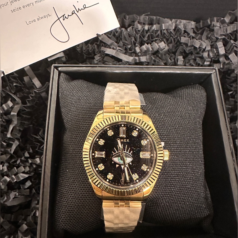 Timex x Jacquie Aiche 36mm Stainless Steel Bracelet Watch BNIB